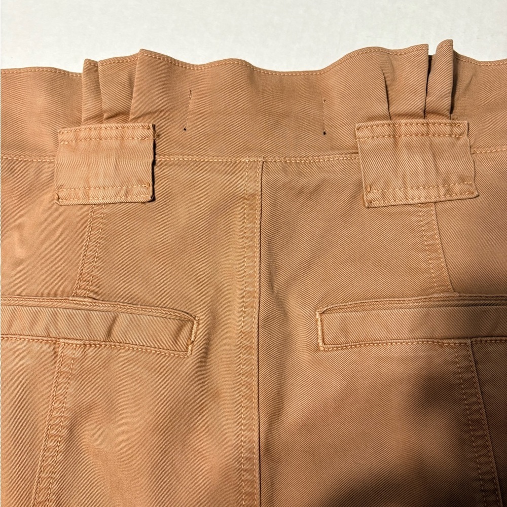 Veronica Beard Camel Color Straight Leg Jeans w Pleats Detail at Waist High Rise - Picture 14 of 16